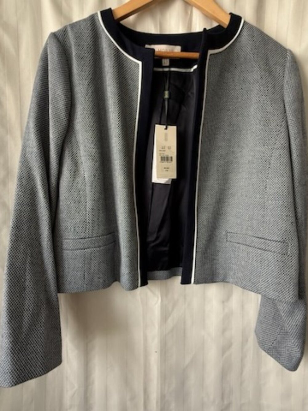 Hobbs London Steph Tweed Jacket | UK 18 / US 14 | NWT | Collarless - Picture 2 of 7